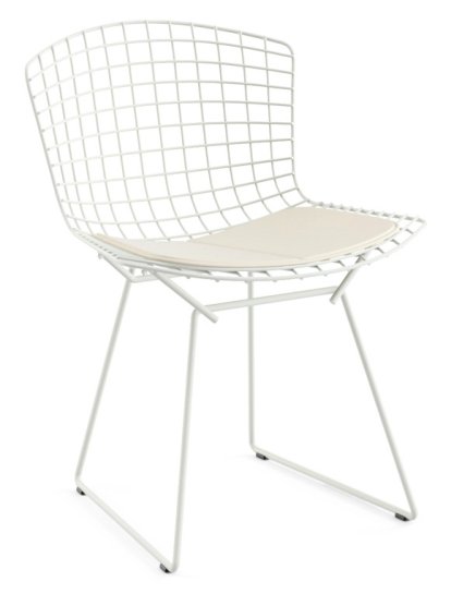 Bertoia Chair, White, Vinyl white