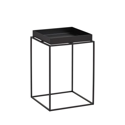 Tray Tables, H 40/44 x B 30 x T 30 cm, Black