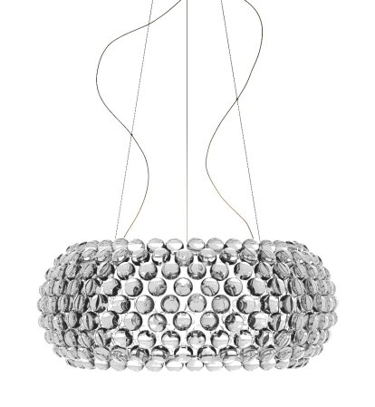Caboche Plus Pendant Lamp, Grande (H 28 x ø 70 cm), Transparent