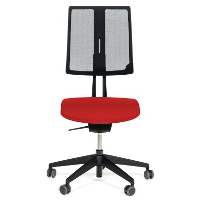 Equo Office Svivel Chair, Black, Net, Xtreme Plus (PG0), Red YS079, C30 KST with seat depth adjustment, Standard 100 mm, Wthout armrests, With hard castors