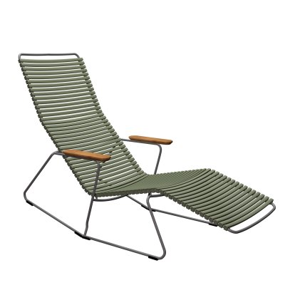 Click Deck Chair tiltable, Olive green