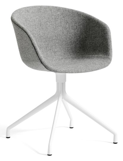 About A Chair AAC 21, Hallingdal - light grey, White powder coated aluminium