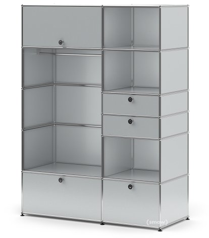 USM Haller Wardrobe Model 1, USM matte silver