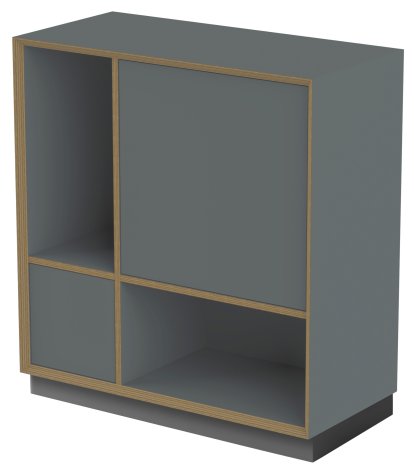 Vertiko Ply Shelf, Version 4, Anthracite, With base