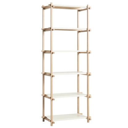 Woody Shelf, H 196,5 cm x W 75,5 cm, Soaped oak / almond white