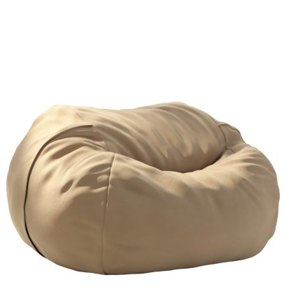 Vetsak Beanbag, L (H 90 x Ø 140 cm), Leather - Beige