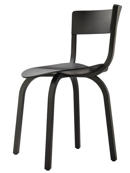 404 / 404 F, Without armrests, Black stained oak