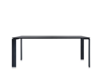 Four Table, L 190 x W 79 cm, Soft Touch black, Lacquered black