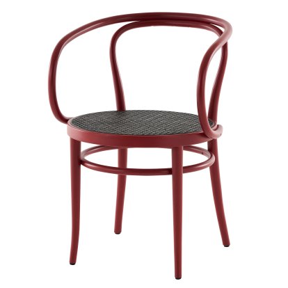 209 / 210 Chair, Rusty red steined beech, Cane work seat, dark melange (209)