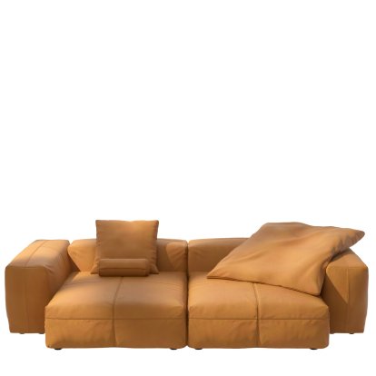 Vetsak Sofa Set 2, XL, Leather - Brown, With cushions