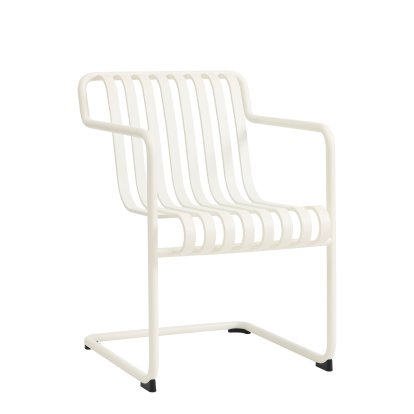 Palissade Dining Cantilever Chair, Cream white
