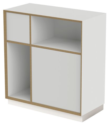 Vertiko Ply Shelf, Version 3, Pure white, With base