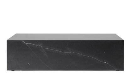 Plinth Side Table, H 27 x W 60 x D 100 cm, Black