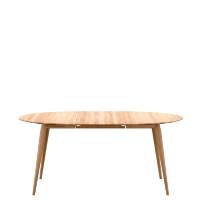 PLAYdinner Round Table, Oiled oak, L 120-170 cm, Oiled oak