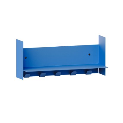 Pli Wall Shelf Classic, 45 cm, Azure Blue, With hooks