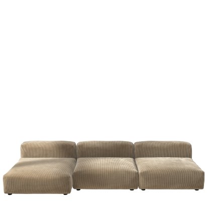 Vetsak Sofa Set 4, Cord velours - Sand, Without cushion