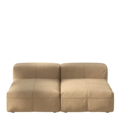 Vetsak Sofa Set 1, M, Leather - Beige, Without cushion