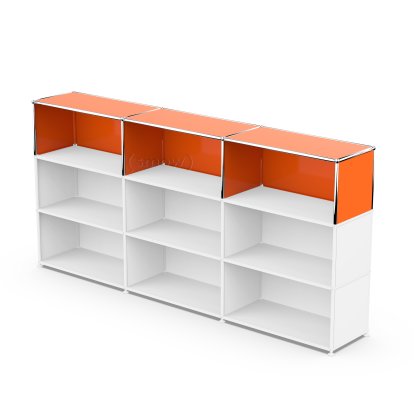 USM Haller Extension Kit Vertical 3, Pure orange RAL 2004, 35 cm