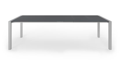 Sushi Dining Table, Fenix Bromo grey with same colour edge, L 177-271 x W 100 cm, Anodised Aluminium