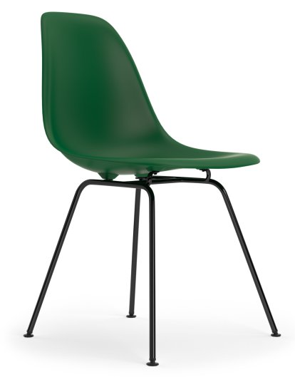Eames Plastic Side Chair RE DSX, Emerald, Without upholstery, Without upholstery, Standard version - 43 cm, Coated basic dark