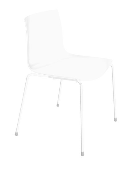 Catifa 46 Tube, White, Unicoloured, White, Without armrests