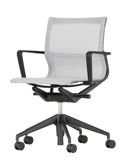 Physix, TrioKnit silver grey, Deep black, Hard castors for carpets