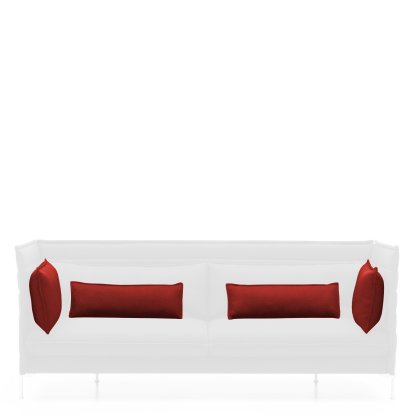 Cushion Set for Alcove Sofa, For 3-seater, Credo, Red chilli