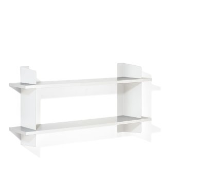 Wall Shelf Atelier, MDF melamine white, White, Version 2, 140 cm