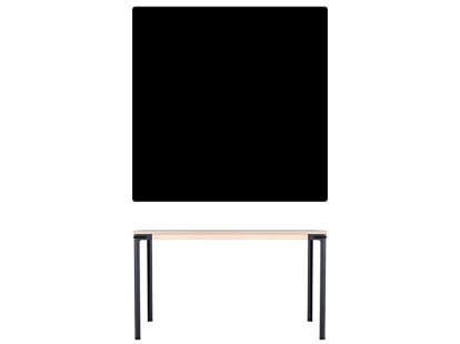 Seiltänzer Table, 75 x 120 x 120 cm, Linoleum black, Black