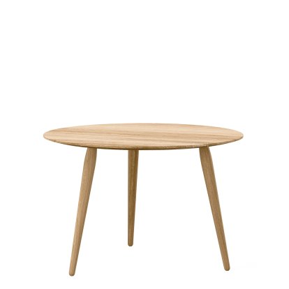 PLAYround Wood Table, Oiled oak, ø 60 cm, Oiled oak, 38 cm