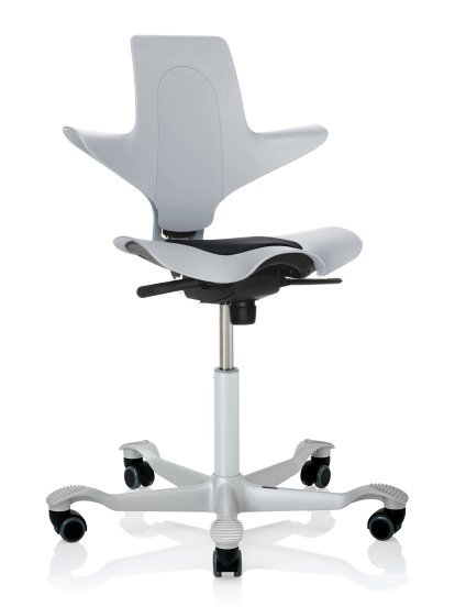 Capisco Puls 8010, Light grey, Xtreme black, Silver