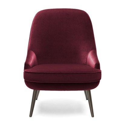 375 Chair, Higher back, Fabric Harald red grape