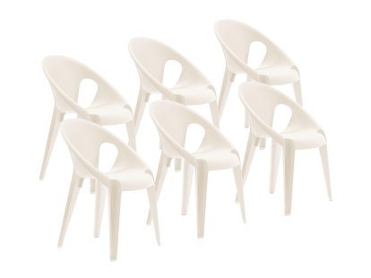 Bell Chair Set, Set of 6, High Noon