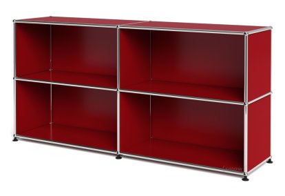 USM Haller Sideboard L open, USM ruby red