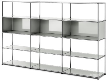 USM Haller Living Room Shelf XL, Light grey RAL 7035