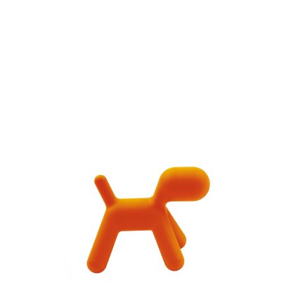 Puppy Stool, Small (H 34,5 x W 26 x D 42,5 cm), Polyethylene (intended for use outdoors), Matt orange (1001 C)