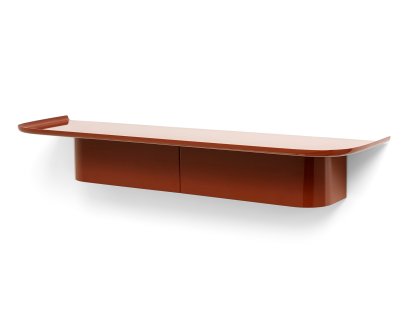 Korpus Shelf, H 14 x W 90 x D 25 cm, Brick red