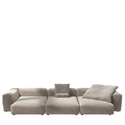Vetsak Sofa Set 5, Cord velours - Platinum, With cushions