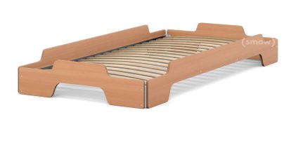 Rolf Heide Stacking Bed, 90 x 190, Lacquered beech, Rollable