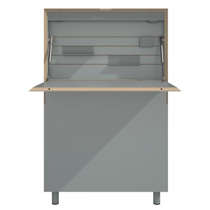 Flatmate secretary LED, Linoleum coating ash