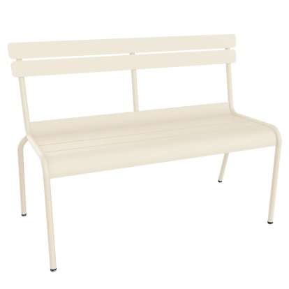 Luxembourg Bench with Backrest, Beige Latte