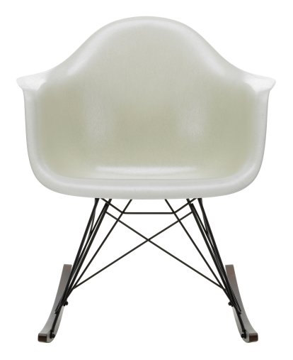Eames Fiberglass Armchair RAR, Eames parchment, Coated basic dark, Dark maple