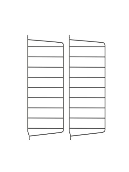 String System Wall Panel, Set of 2, 50 x 20 cm, Dark grey