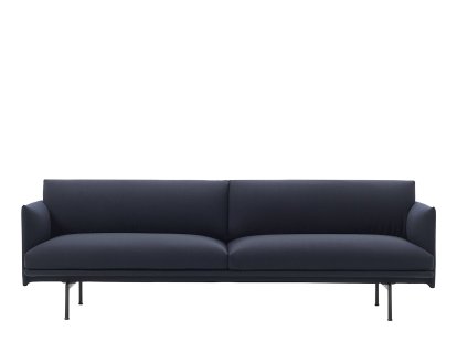 Outline Sofa, 3 Seater, Fabric Vidar 554 - Black blue