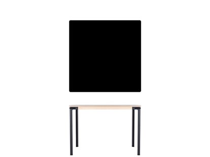Seiltänzer Table, 75 x 90 x 90 cm, Linoleum black, Black