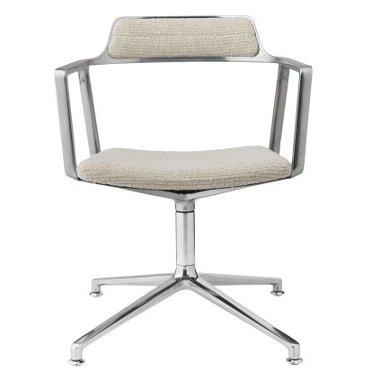 Swivel 452 Chair, Polished, Fixed base, Viscose-wool mix, wavy