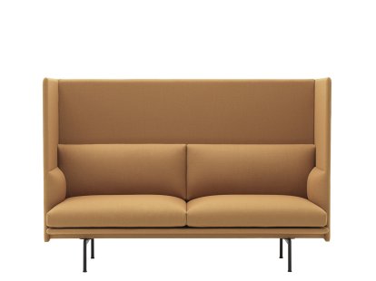 Outline Highback Sofa, 2 Seater, Fabric Vidar 472 - Mustard