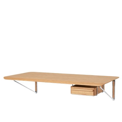 AB019 Wall Desk, Lacquered oak, With lacquered oak drawer, right