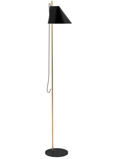 Yuh Floor Lamp, Black/brass