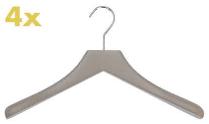 Coat Hangers 0112 Set of 4, Cement, Chrome polished
